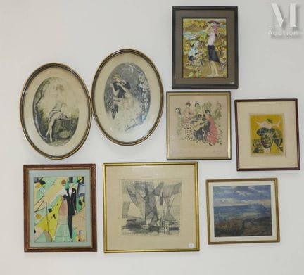 Set gerahmter Kunstdrucke
Bestehend aus: 
- Yves B