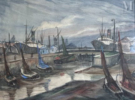 Jean LECLAIR (1919–1996)
Fischerboot im Hafenbecke