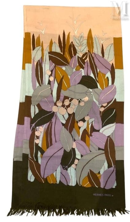 HERMÈS PARIS
Printed cotton stole, “Flora Graeca” 