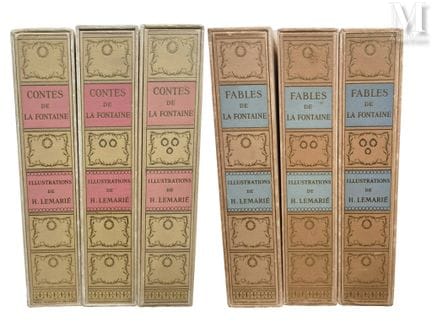 LA FONTAINE - Fables and Tales
6 volumes in in-4 f