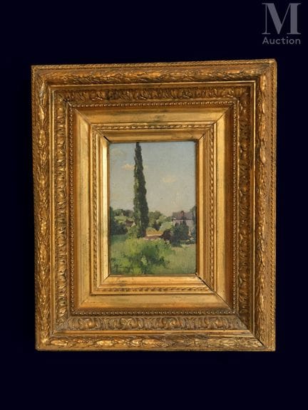 Louis CHEVALIER (siglos XIX-XX)
Paisaje con ciprés