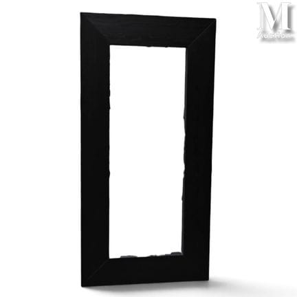 Large modern mirror
rectangular in shape, in a bla