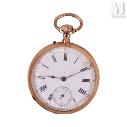 Men's gold pocket watch (damage to the dial). Diam