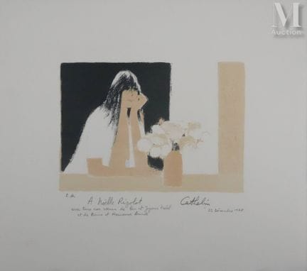 CATHELIN Bernard
Claudine with a White Bouquet, 19