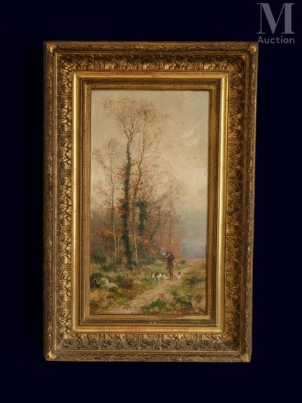 Fernand LUTSCHER (Angers, 1850 - 1923)
Cazadores e