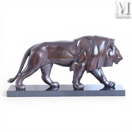LE VERRIER, Max (1891–1973) Cast iron sculpture
"M