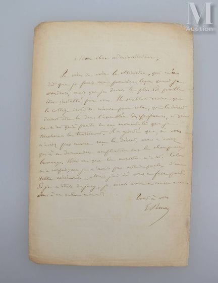 RENAN (Ernest), 1823–1892.
L.A.S. „E. Renan“, ohne
