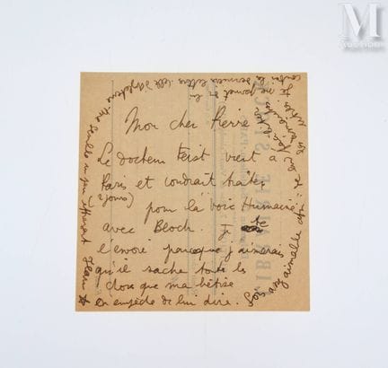 COCTEAU (Jean), 1889–1963.
Eigenhändiges Schreiben