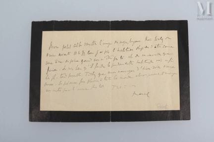 PROUST (Marcel), 1871–1922.
Originalbrief „Marcel“