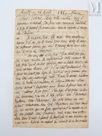 VEUILLOT (Louis), 1813–1883.
Eigenhändiger Brief „