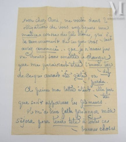 MONTESQUIOU (Robert de), 1855–1921.
L.A.S. „RM“, o