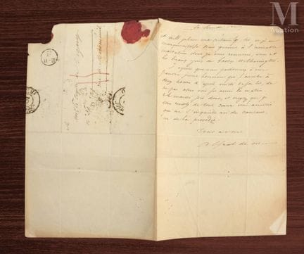 MUSSET (Alfred de), 1810–1857.
Brief, ohne Datum (