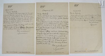 QUENEAU (Raymond), 1903–1976.
Schönes Set aus 4 Br
