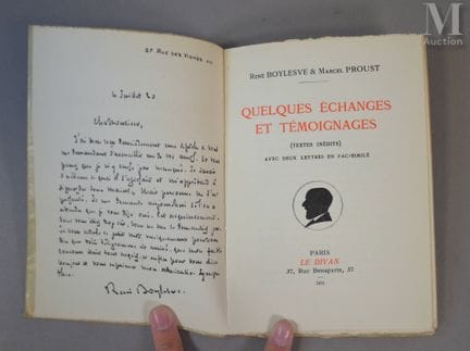 PROUST (Marcel) & BOYLESVE (René).
Quelques échang