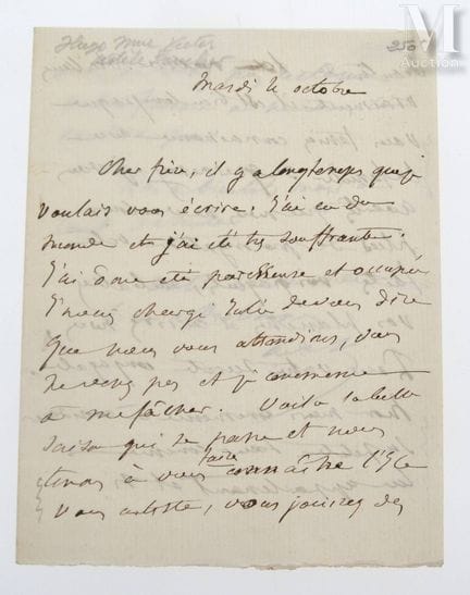 HUGO (Adèle Foucher, Ehefrau), 1803–1868.
L.A.S. „