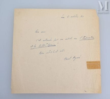 AYMÉ (Marcel), 1902–1967.
Eigenhändiger Brief „Mar