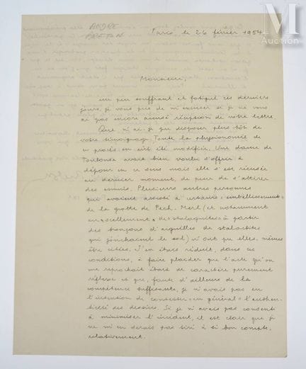 BRETON (André), 1896–1966.
L.A.S. „André Breton“, 