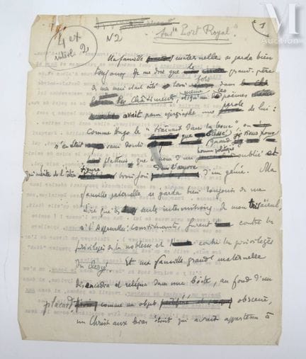 MONTHERLANT (Henry de), 1895–1972.
Eigenhändiges V