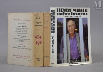 MILLER (Henry).
Ensemble de 3 volumes :   - BRASSA