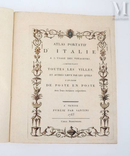 [SANTINI (Paolo)].
Tragbarer Atlas von Italien für