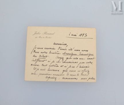 RENARD (Jules), 1864–1910.
C.A.S., o. J., 2. Mai 1