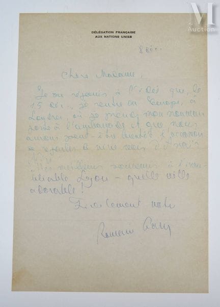 GARY (Romain), 1914–1980.
L.A.S. „Romain Gary“, [N