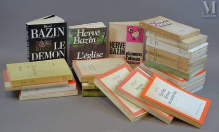 BAZIN (Hervé).
Bedeutende Sammlung von 25 Bänden, 