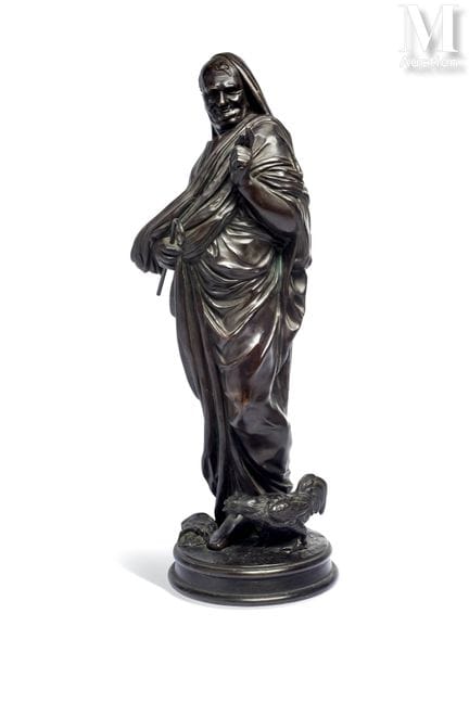 Bronce antiguo de 55 cm
Augur romano con el dedo l