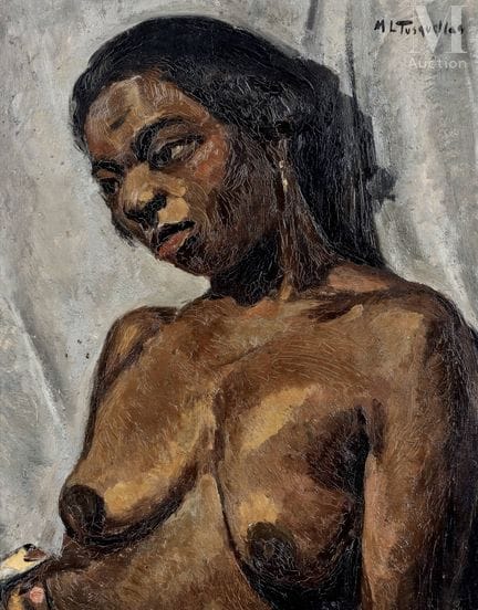 米格尔·图斯凯拉斯·科尔贝拉（1884-1969）
《女子肖像》
油画，画板贴于硬纸板上
右上角签名