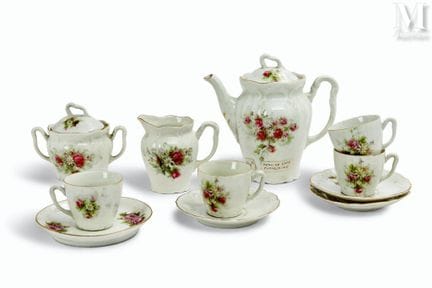 Juego de té
de porcelana fina de Limoges
Porcelana
