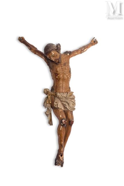 Cristo en la cruz
de madera tallada policromada
Al