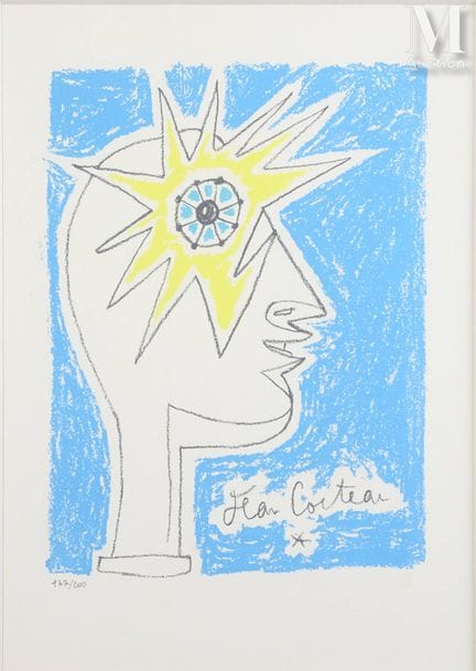 Jean COCTEAU (1889-1963)
Mann mit Stern
Farblithog