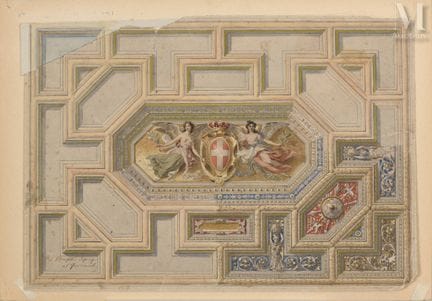 Domenico BRUSCHI (Pérouse 1840 - Rome 1910)
Relevé