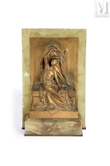 Henri CHAPU (1833-1891)
Bajo relieve en bronce dor