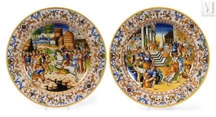ITALIA, siglo XIX, Taller Molaroni de Pesaro
Parej