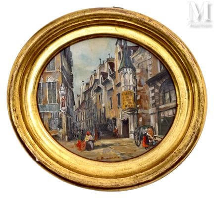 Ecole FRANCAISE du XXème siècle
Dans le Marais à P
