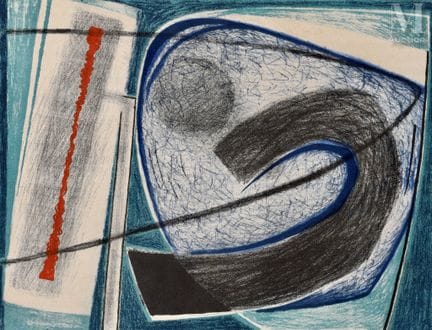 亨利·戈茨（1909-1989）
彩色作品
艺术家试印版，
右下角签名
附有题词并标注日期“1952