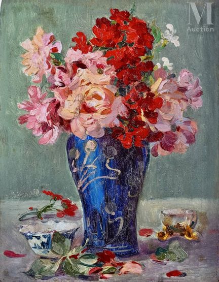 Ecole MODERNE du XXème siècle
Bouquet de fleurs et