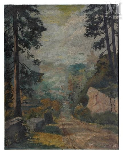 路易·尼洛（1898-1973）
乡间小路
布面油画
右下角签名
61 x 48 厘米
右下角有破损