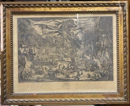 据让·卡洛特作品
《圣安东尼的诱惑》
石版画
37.5 × 49 厘米。