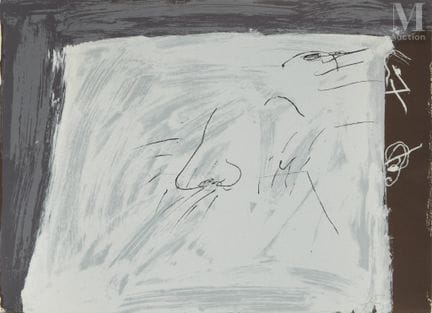 安东尼·塔皮埃斯（1923-2012）
《鼻子》，1974年
彩色石版画，绘于阿什纸上，作品经艺术家