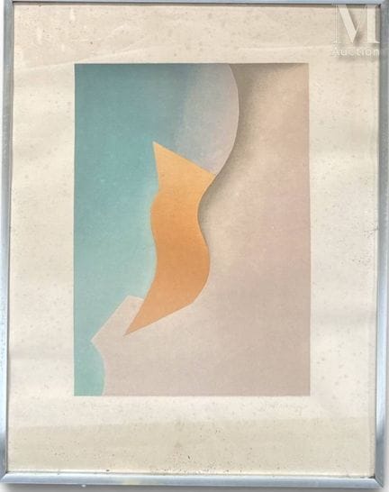 杜韦尔内（20世纪）
作品构成
纸本彩色石版画。左下角标有“艺术家试印版”，右侧内侧签名
画面尺寸：