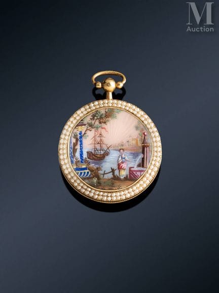 18k gold (750 parts per thousand) pocket watch
Whi