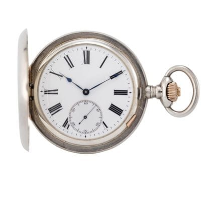 École d'Horlogerie - 带枢轴式擒纵机构的计时表
(*) 一枚精美厚重的瑞士怀表—