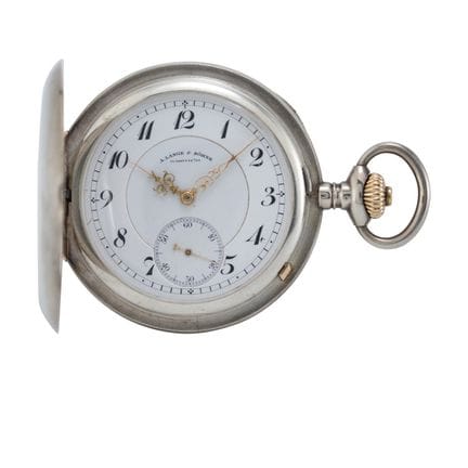 A. Lange &amp; Söhne
一款精美的格拉苏蒂银质猎表式怀表——1A级品质

机芯编号