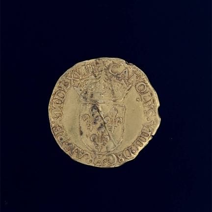 Carlo IX (1560-1574) 
Scudo d'oro con il Sole 1568