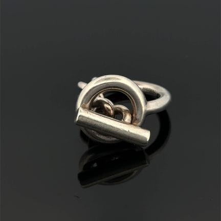 HERMES 
Anello modello "Croisette" in argento (925