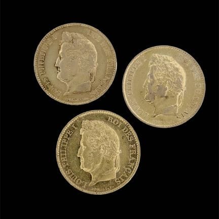 Luigi Filippo
- Set di 3 monete da 40 franchi d'or
