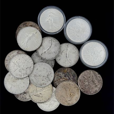 Lotto di 459 monete d'argento dal 1960 al 1969, "L