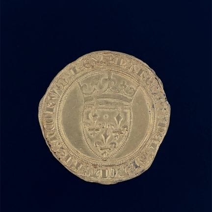 Charles VI (1380-1422) 
Ecu d'or Point 16ème : Tou